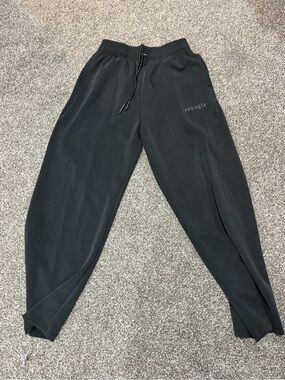 YoungLA Black Elastic Waist Joggers